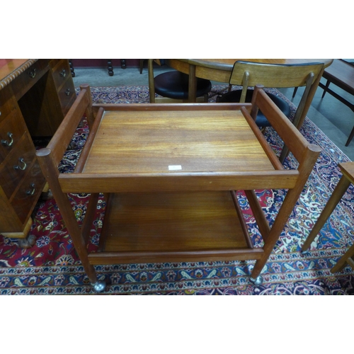 10 - A teak cocktail trolley