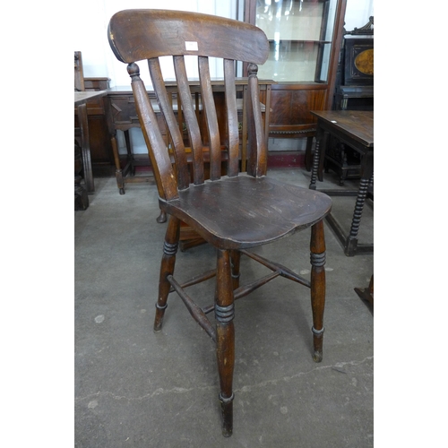 144 - A Victorian elm and beech kitchen stool