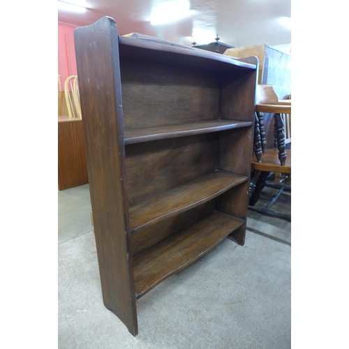 163 - A beech open bookcase