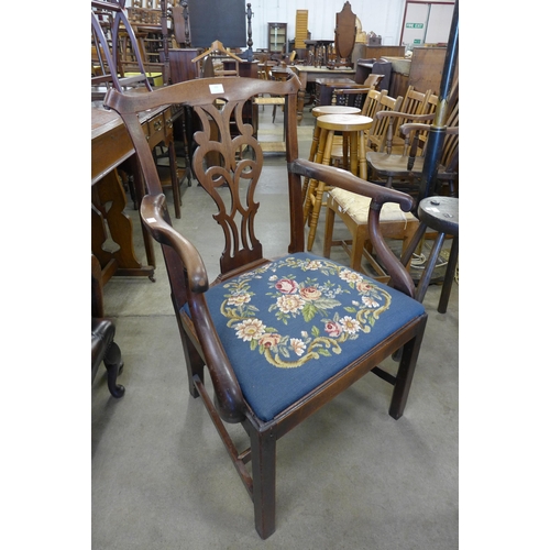 193 - A George III Chippendale style mahogany carver chair