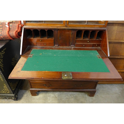 267 - A George III mahogany bureau bookcase