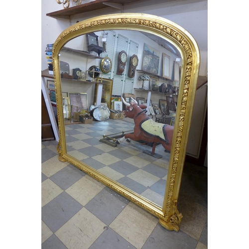 273 - A  large Victorian style gilt framed overmantel mirror, 149 x 162cms