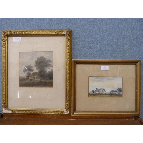 321 - Two 19th Century English School landscapes, watercolour, framed