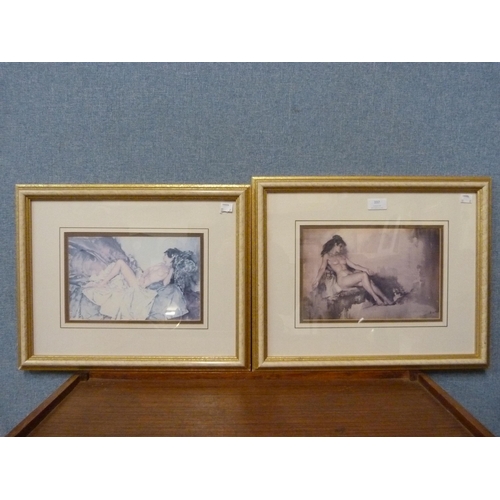 337 - Two Sir William Russell Flint prints, framed