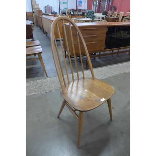 78 - A set of four Ercol Blonde elm and beech Quaker chairs