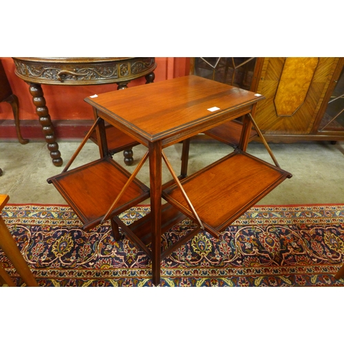 95 - An Edward VII walnut fold out etagere