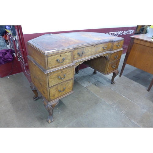 98 - A George I style walnut library desk