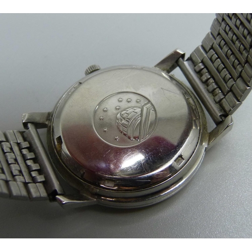 1003 - An Omega Constellation automatic chronometer wristwatch, with pie-pan dial, (not Omega bracelet)