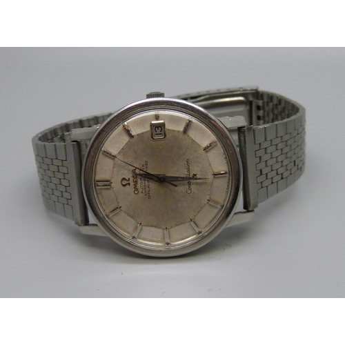 1003 - An Omega Constellation automatic chronometer wristwatch, with pie-pan dial, (not Omega bracelet)