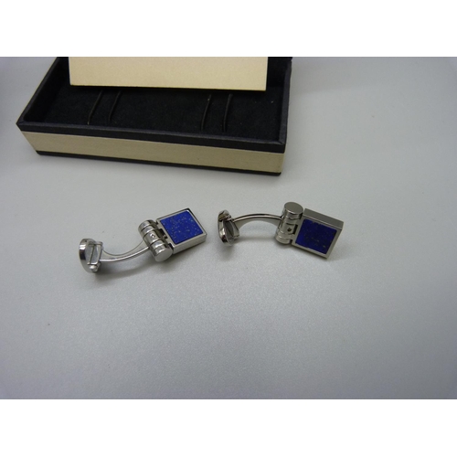 1014 - A pair of Links of London special edition two sided cufflinks, one other pair of cufflinks and a bro... 