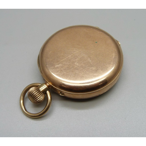 1085 - A Russells Ltd., Liverpool 9ct gold cased pocket watch, Birmingham 1923, gross weight 79.5g