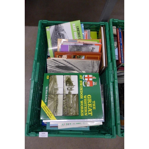 1151 - Four boxes of railway related books **PLEASE NOTE THIS LOT IS NOT ELIGIBLE FOR POSTING AND PACKING**