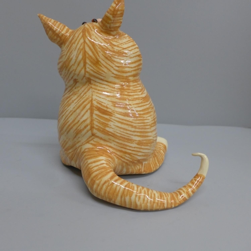 612 - A 'Strange' cat figure, 'Fat Fred', 18cm