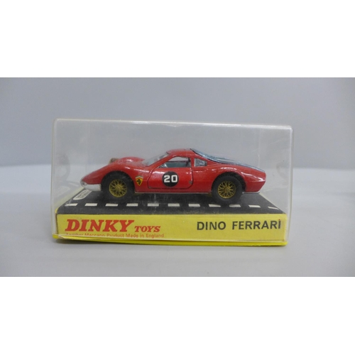 621 - A Dinky Toys 216 Dino Ferrari and 132 Ford 40-RV, both in cases