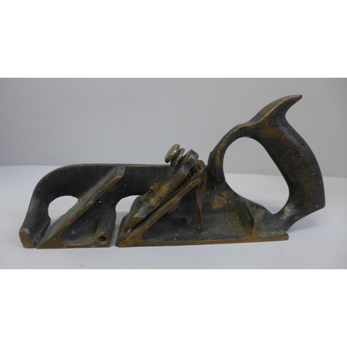 652 - A bronze woodworking plane