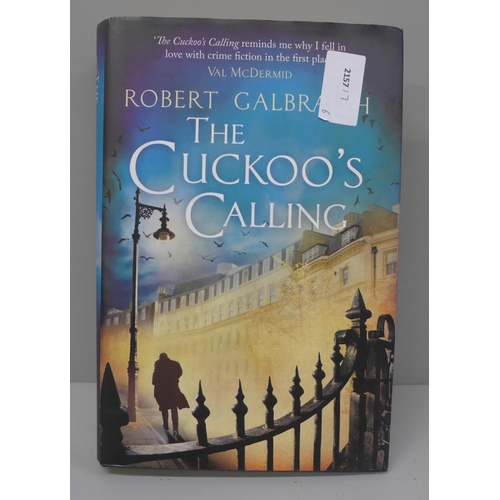 654 - The Cuckoo's Calling, Robert Galbraith, 2013, hardback