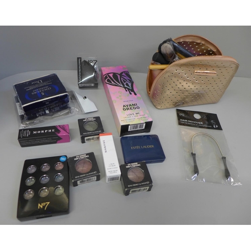 656 - Assorted cosmetics and brushes including Dior, No.7 and Michael Kors