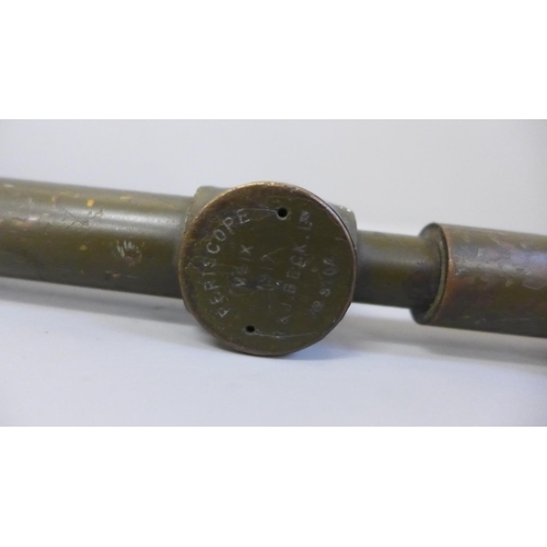 664 - A WWI British military issued trench periscope, Mk IX by R & J Beck Ltd., dated 1917