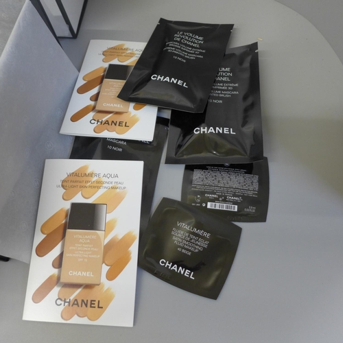 687 - Fifteen items of Chanel cosmetic products, as new and unused, including powder blush, bronzer, sheer... 