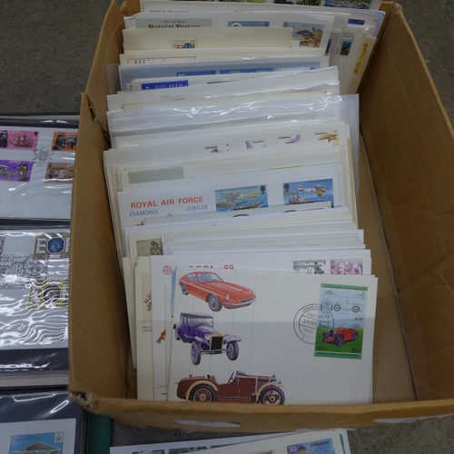 692 - Stamps; a box of worldwide first day covers in albums and loose