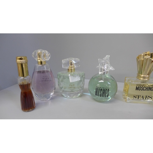 701 - Eleven assorted perfumes including Christian Dior J'adore, Moschino, Estee Lauder Youth Dew eau de p... 