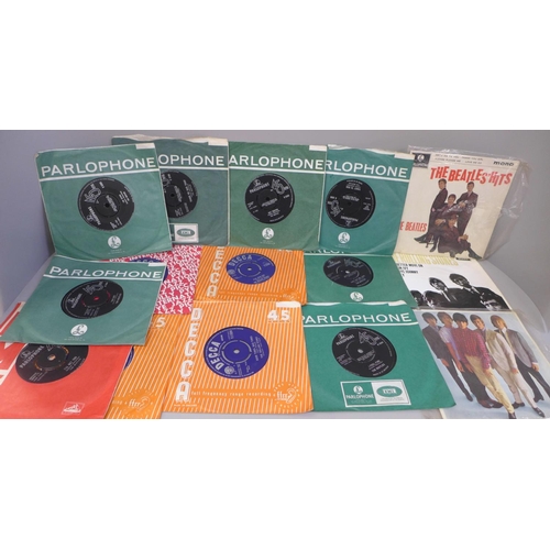 704A - Music memorabilia; The Beatles and The Rolling Stones 7