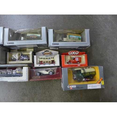 720 - A collection of boxed model vehicles including Corgi