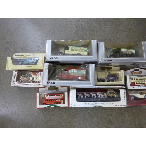 720 - A collection of boxed model vehicles including Corgi