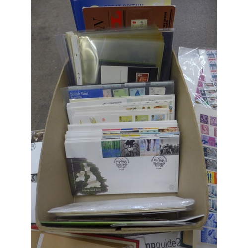 731 - Stamps; a box of GB presentation packs, year packs, coves, etc.