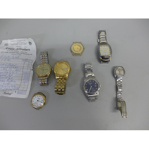 737 - A collection of wristwatches including three Swatch, boxed lady's Longines, Citizen, Seiko, Timax, S... 