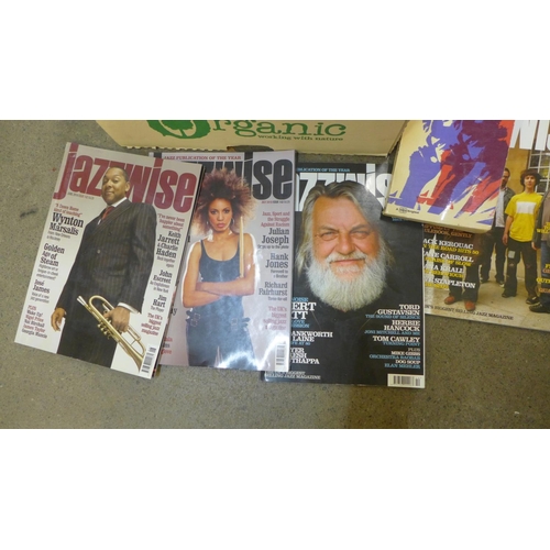 752 - A box of jazz books and Jazzwise magazines