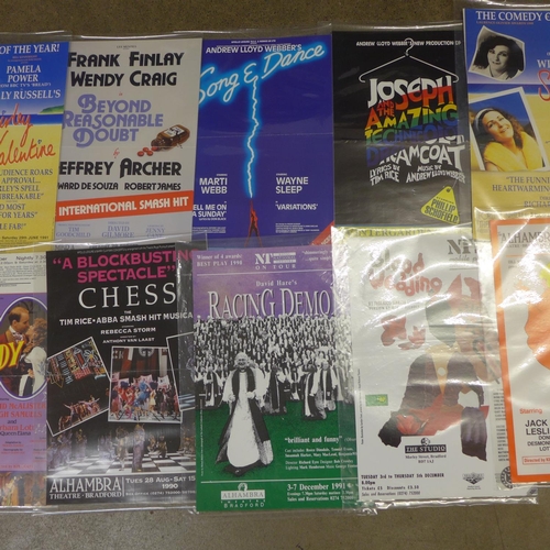 754 - A collection of fourteen theatre posters from the 1980's onwards plus four duplicates