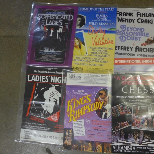 754 - A collection of fourteen theatre posters from the 1980's onwards plus four duplicates