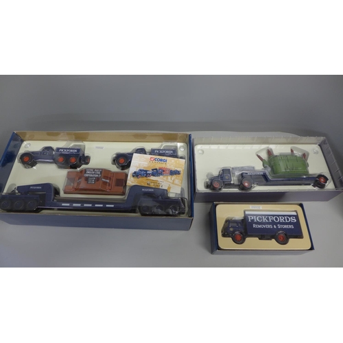 769 - Three Corgi Classics vehicles, 22701 Pickfords Bedford TK Box Van, 16704 Pickford Scammell Highwayma... 