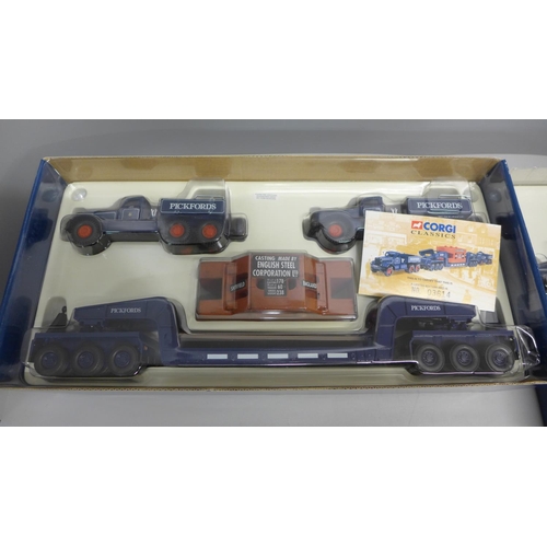 769 - Three Corgi Classics vehicles, 22701 Pickfords Bedford TK Box Van, 16704 Pickford Scammell Highwayma... 