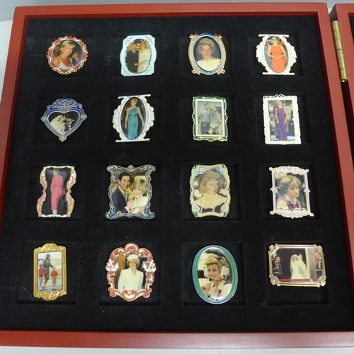 775 - A Danbury Mint The Princess Diana pin collection, cased