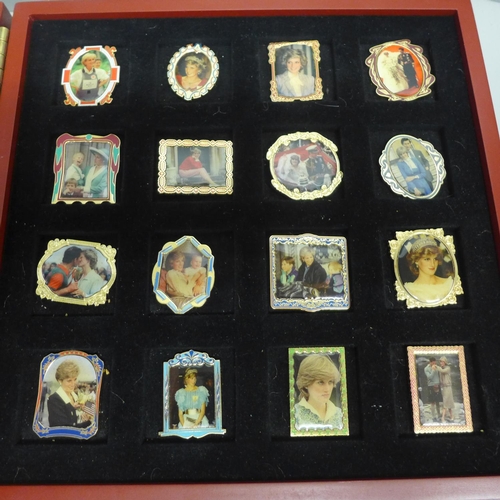 775 - A Danbury Mint The Princess Diana pin collection, cased