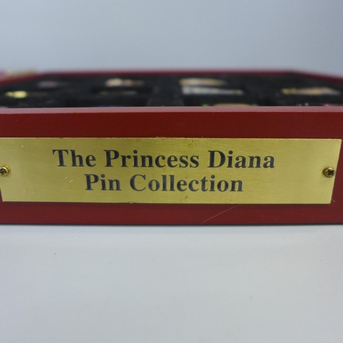 775 - A Danbury Mint The Princess Diana pin collection, cased