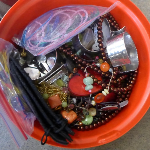 776 - Three tubs of modern costume jewellery