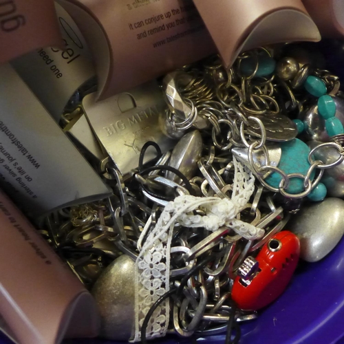 776 - Three tubs of modern costume jewellery