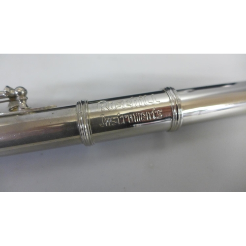 783 - A Rosehill flute, cased