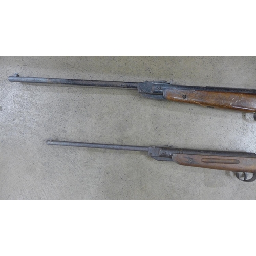 820 - Webley Falcon and Relum Slavia 618 air rifles, one with damaged stock