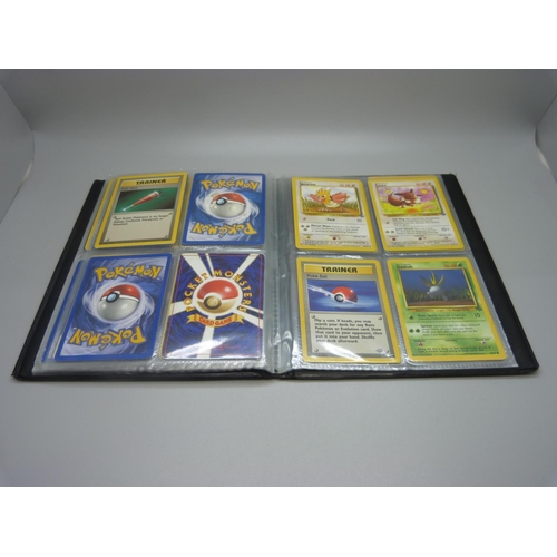 825 - Two Wizards of the Coast Pokemon original binders including first editions and holos cards