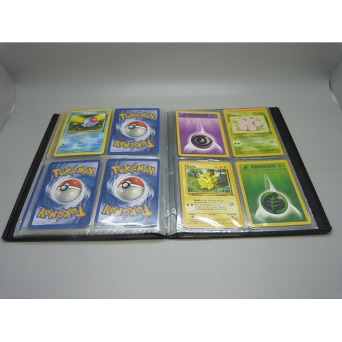 825 - Two Wizards of the Coast Pokemon original binders including first editions and holos cards