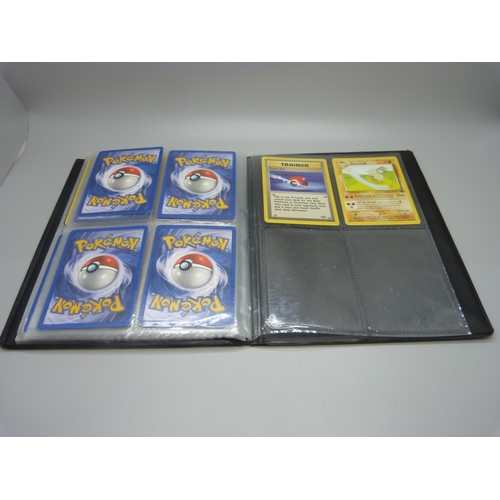 825 - Two Wizards of the Coast Pokemon original binders including first editions and holos cards