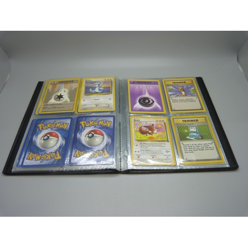 825 - Two Wizards of the Coast Pokemon original binders including first editions and holos cards