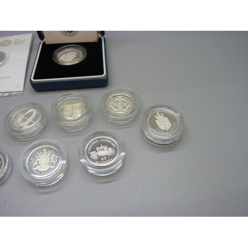 850 - A The Royal Mint 90th Birthday of Her Majesty The Queen 2016 UK £20 fine silver coin and a collectio... 