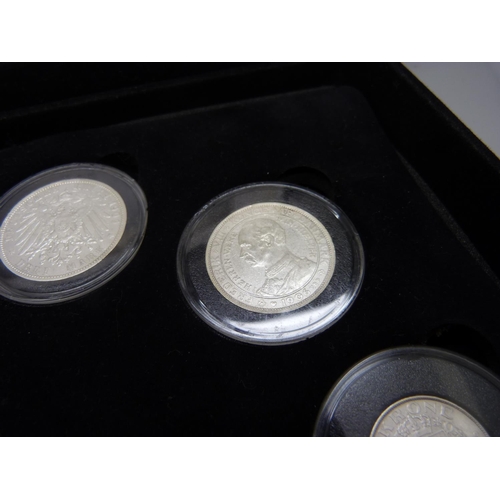 860 - The Funeral of King Edward VII nine coin silver set, limited edition of 95