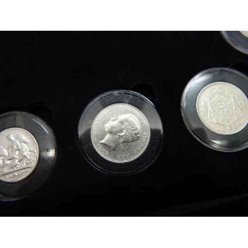 860 - The Funeral of King Edward VII nine coin silver set, limited edition of 95