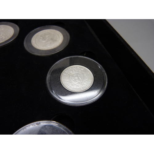 860 - The Funeral of King Edward VII nine coin silver set, limited edition of 95